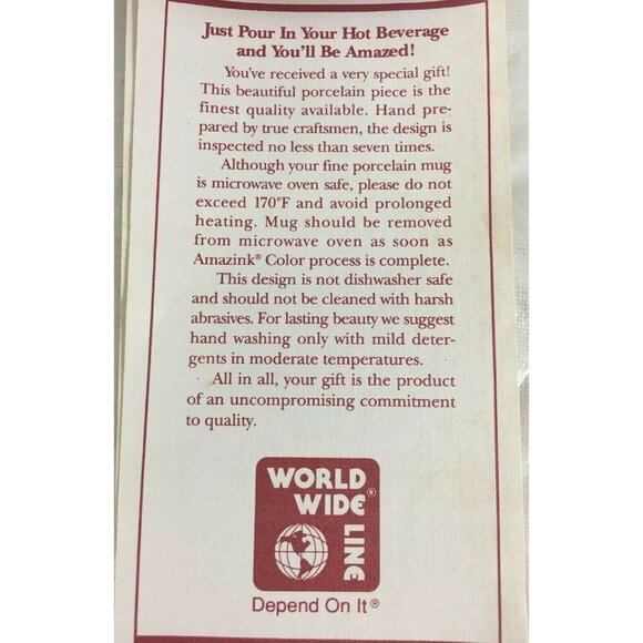 Henkel Paper Chemical Porcelain Coffee Tea Mugs Color Fades When Hot Set Of 6 - Picture 3 of 12